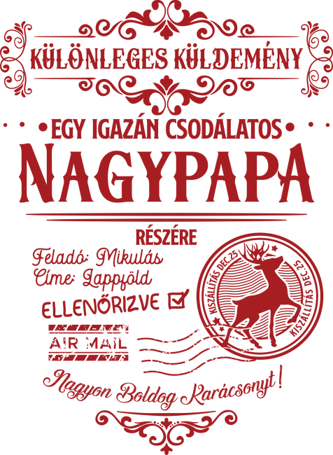 Karácsonyi küldemény PAPA