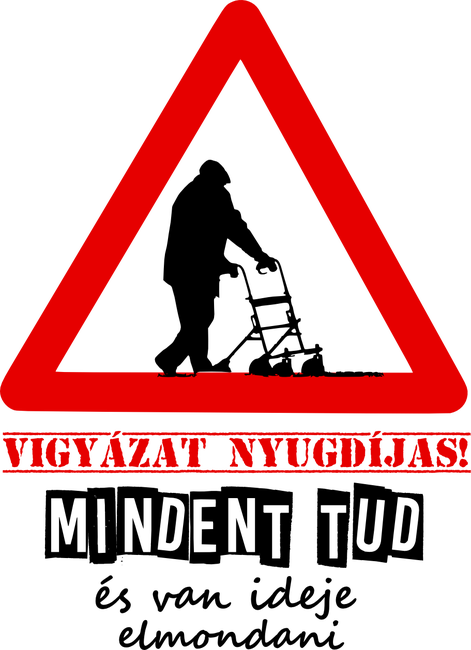 Vigyázat nyugdíjas színezhető