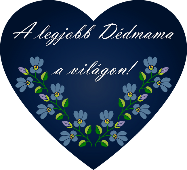 A legjobb Dédmama a világon szívecskében