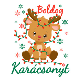 Boldog karácsonyt rénszarvasos