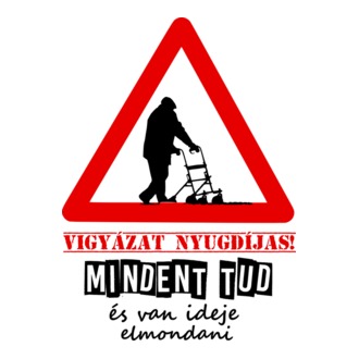 Vigyázat nyugdíjas színezhető