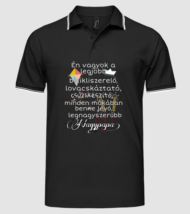  minta fekete pólón