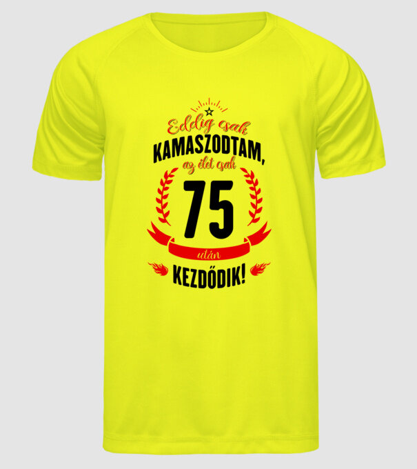  minta neonsárga pólón