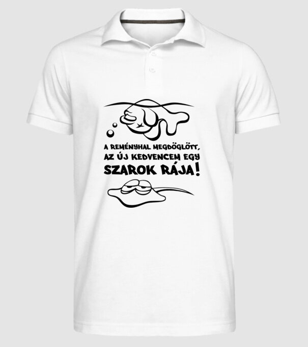  minta fehér pólón