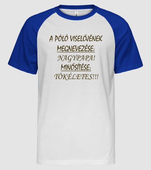  minta fehér/royal pólón