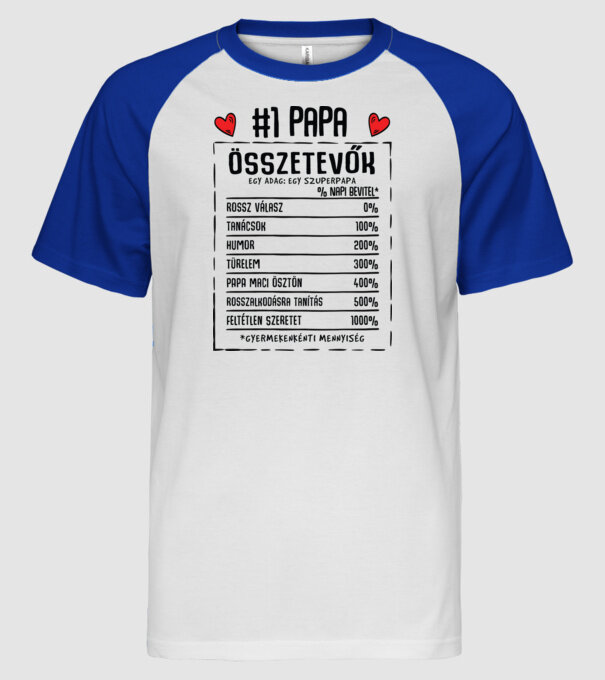  minta fehér/royal pólón