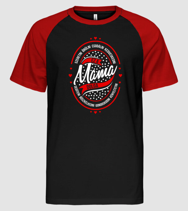  minta fekete/piros pólón