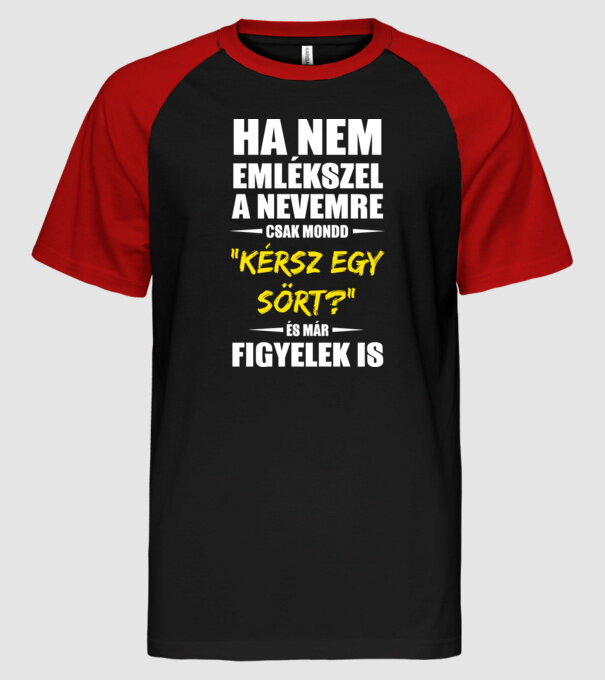  minta fekete/piros pólón