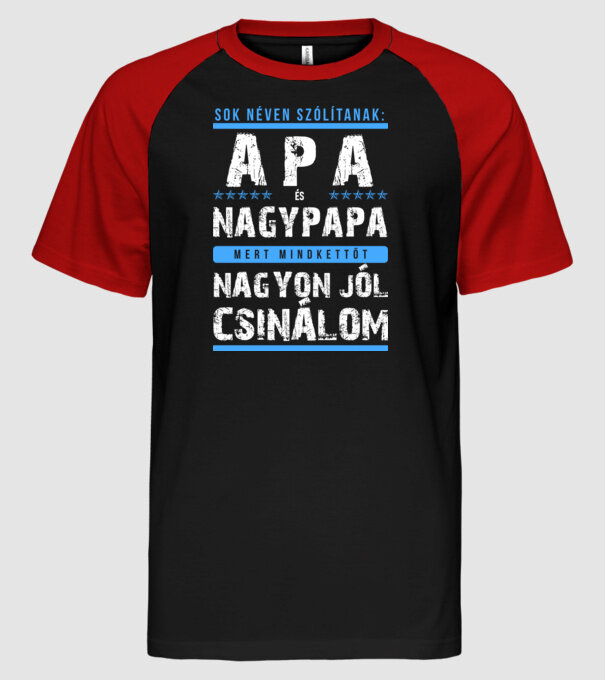 minta fekete/piros pólón