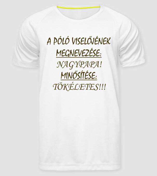  minta fehér pólón
