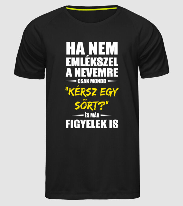  minta fekete pólón