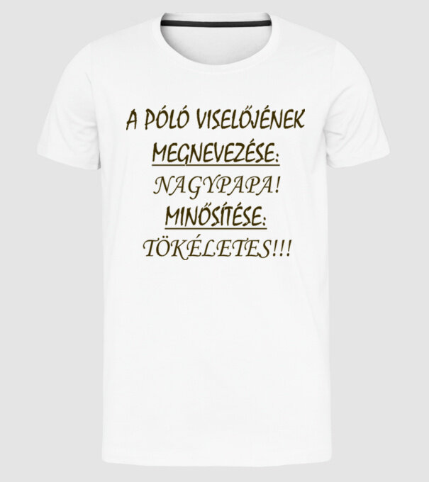  minta fehér pólón
