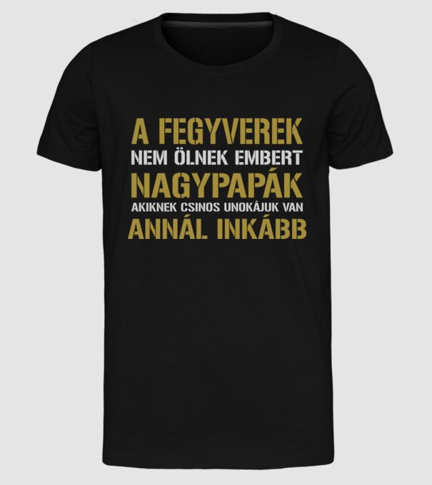  minta fekete pólón