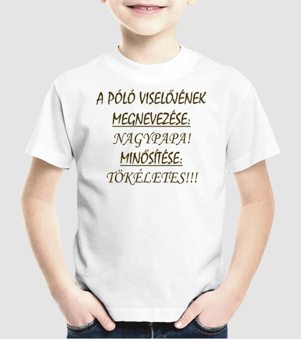 minta fehér pólón