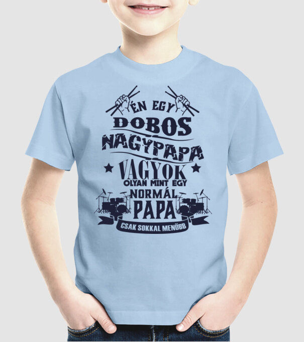  minta világoskék pólón