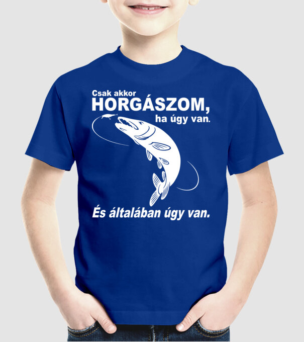  minta királykék pólón