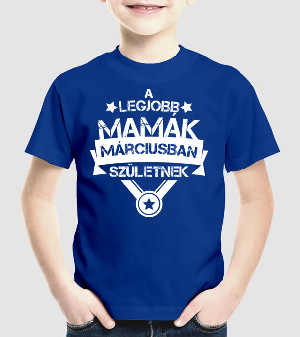  minta királykék pólón