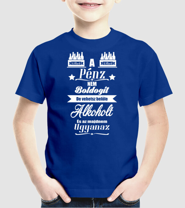  minta királykék pólón