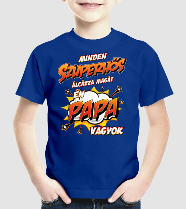 minta királykék pólón