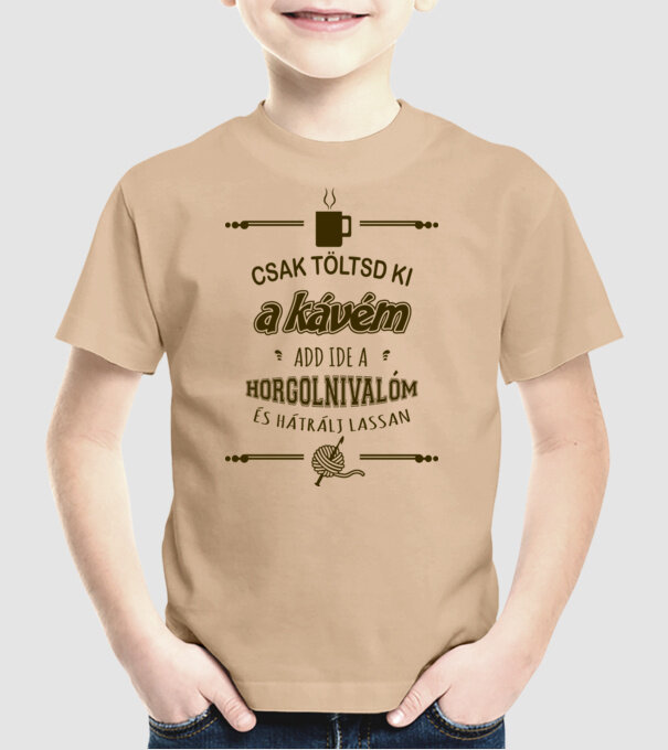  minta homokszín pólón