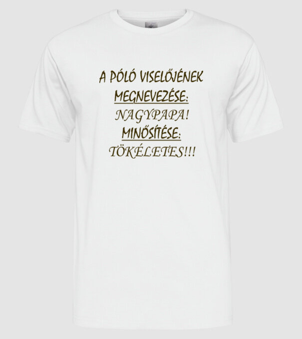  minta fehér pólón