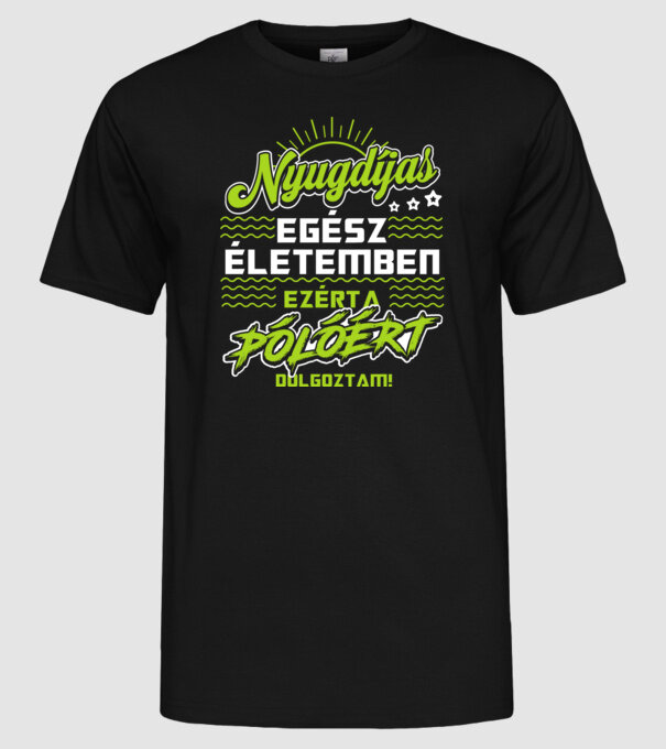  minta fekete pólón