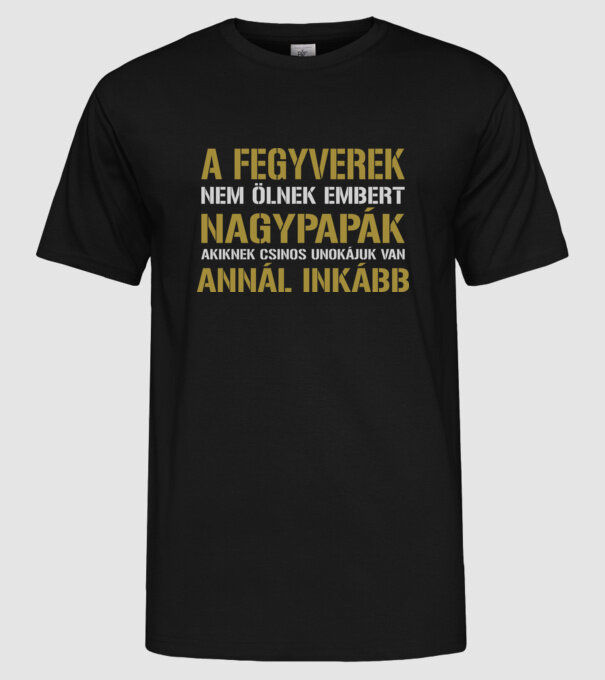  minta fekete pólón