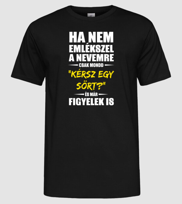  minta fekete pólón