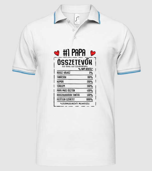  minta fehér pólón
