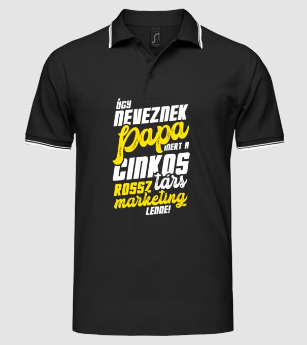  minta fekete pólón