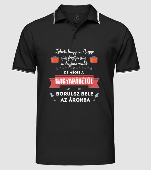  minta fekete pólón