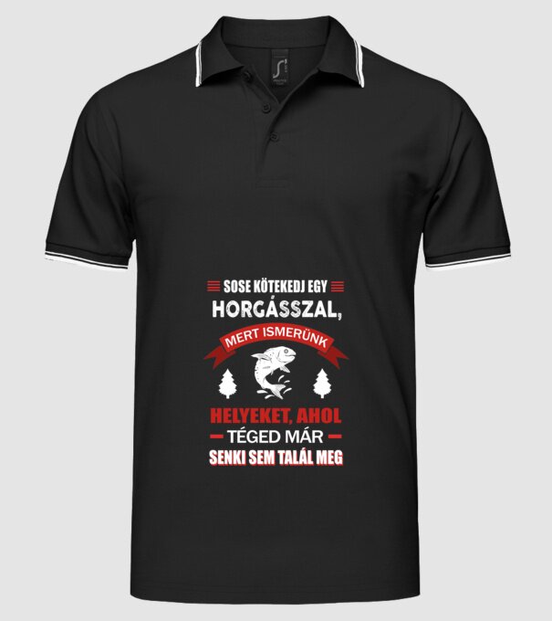  minta fekete pólón