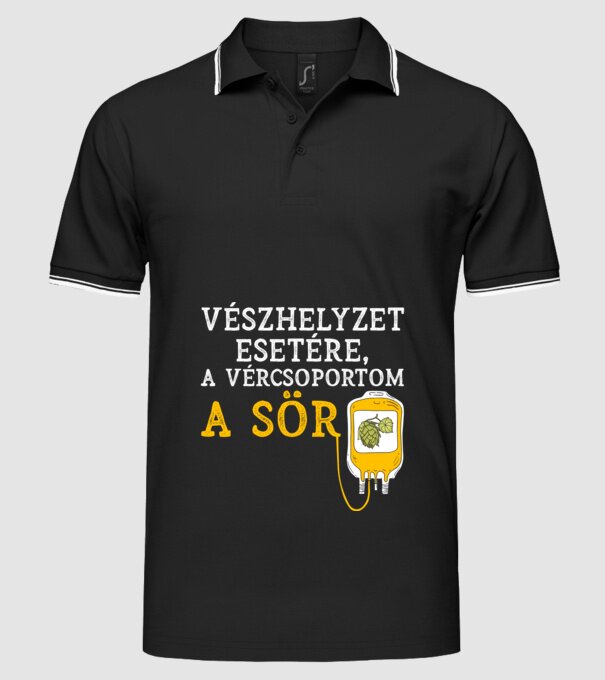  minta fekete pólón