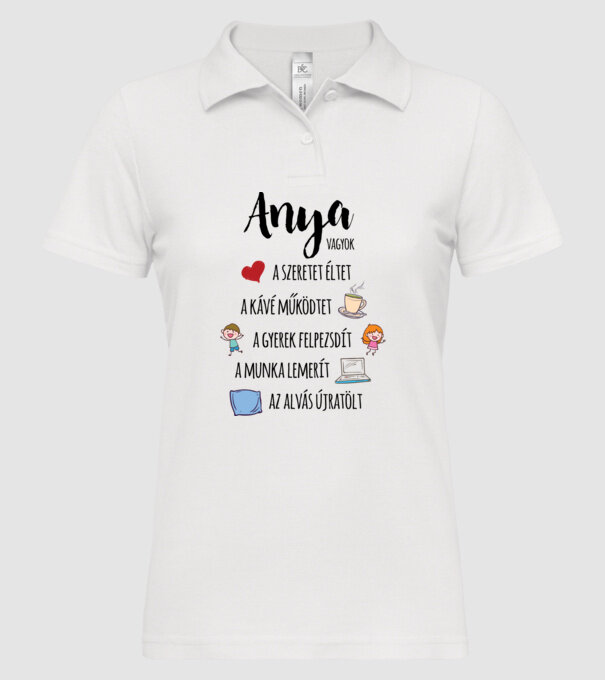  minta fehér pólón