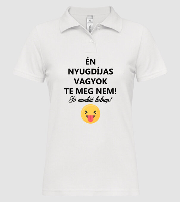  minta fehér pólón