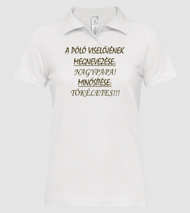  minta fehér pólón