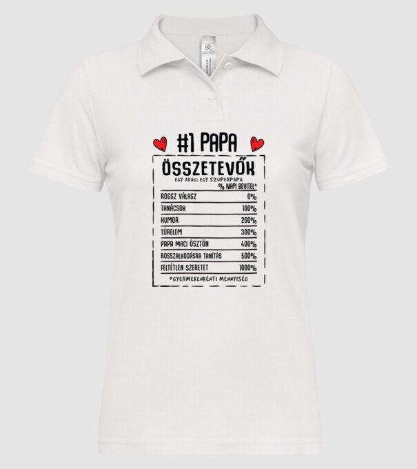  minta fehér pólón