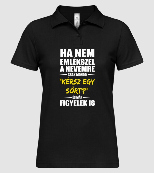  minta fekete pólón