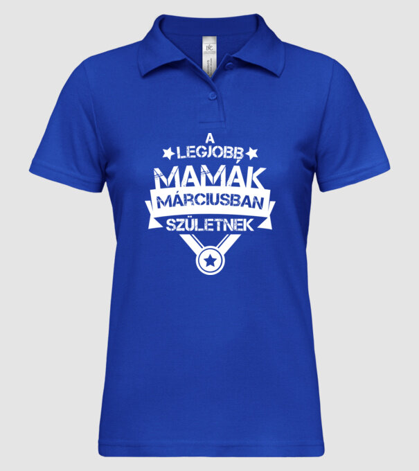  minta királykék pólón