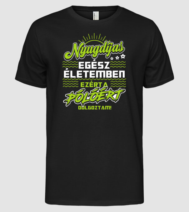  minta fekete pólón