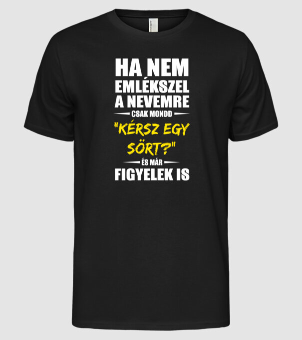  minta fekete pólón