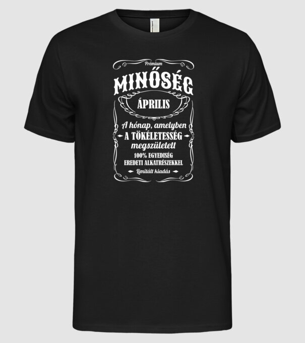  minta fekete pólón