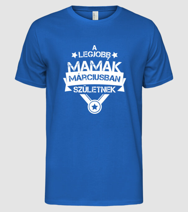  minta királykék pólón