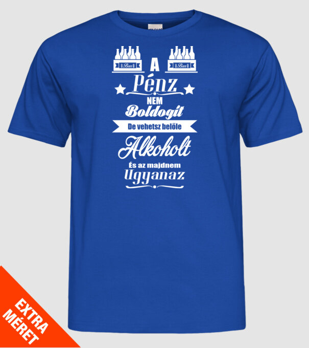  minta királykék pólón