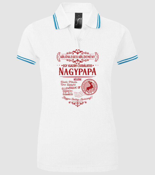  minta fehér pólón