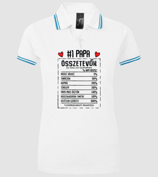  minta fehér pólón