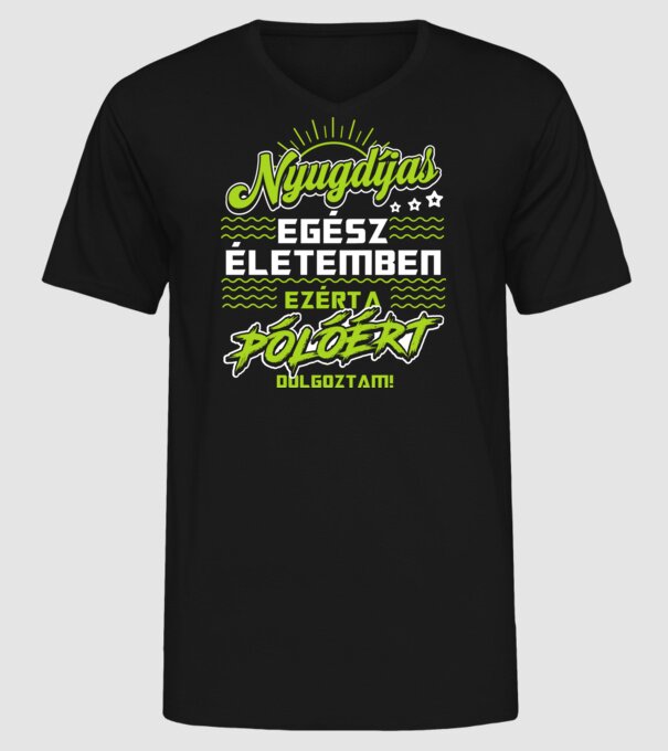  minta fekete pólón