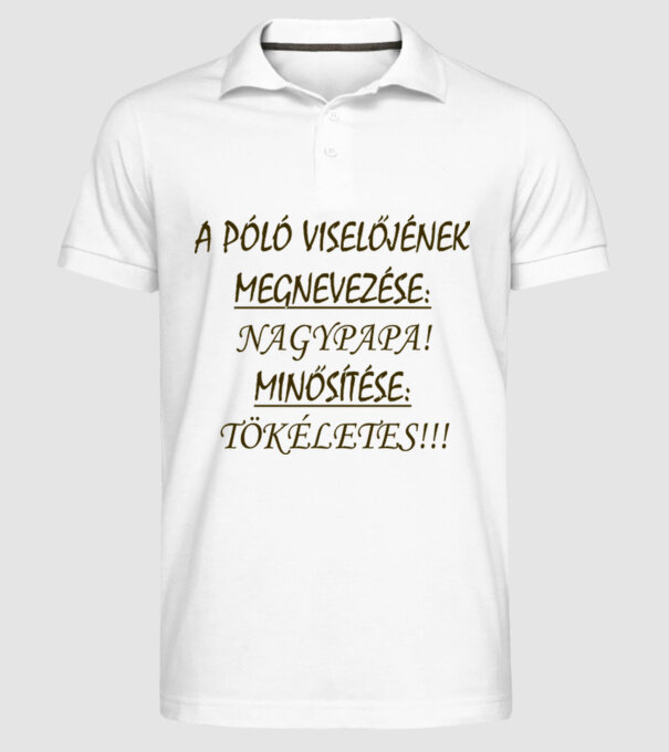  minta fehér pólón