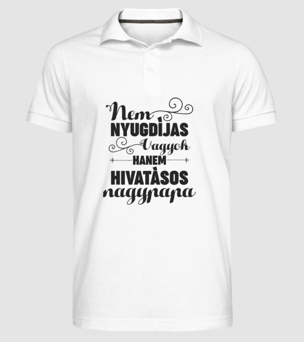  minta fehér pólón