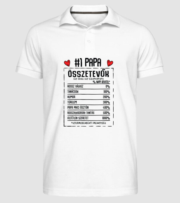  minta fehér pólón